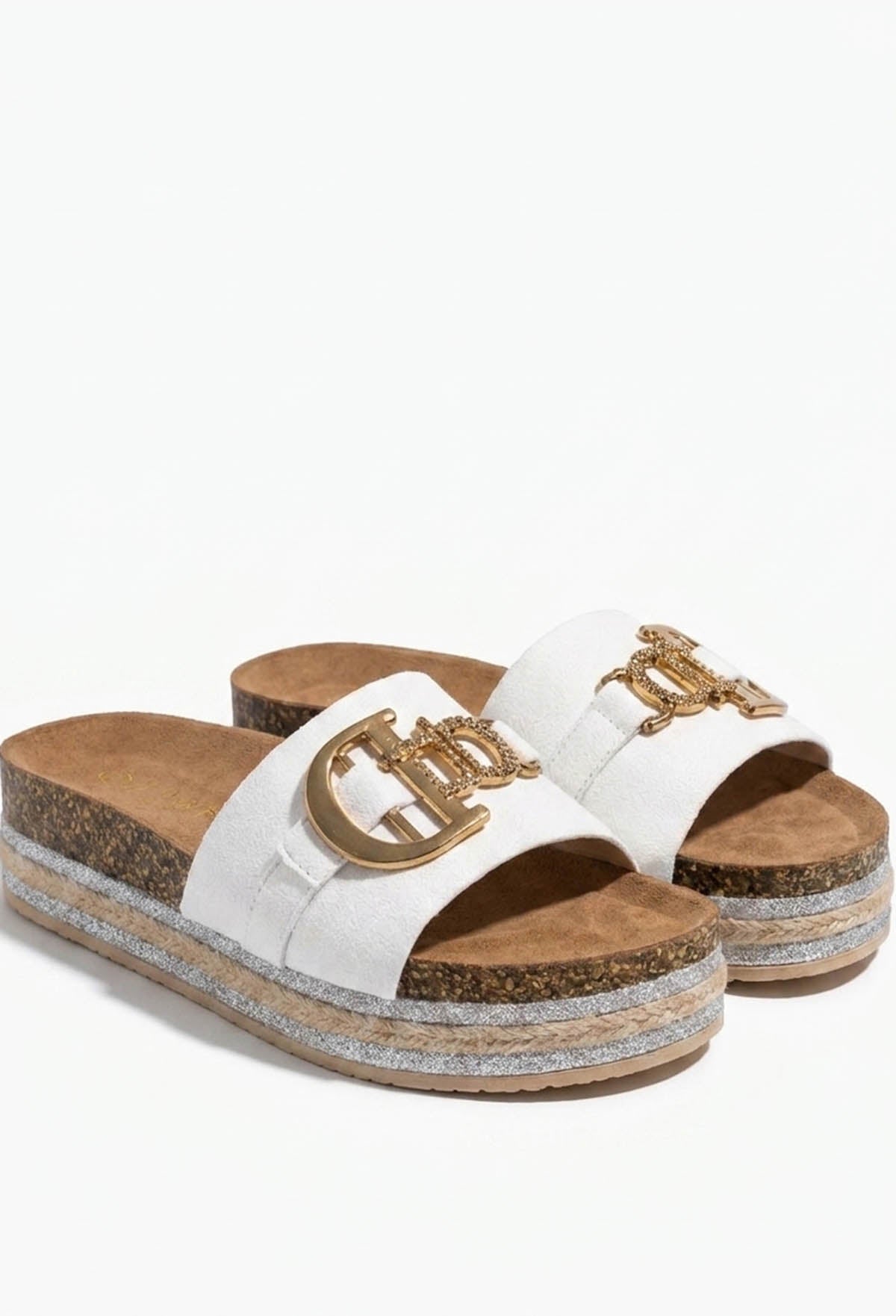 Divine Daydream White Embellished Sliders