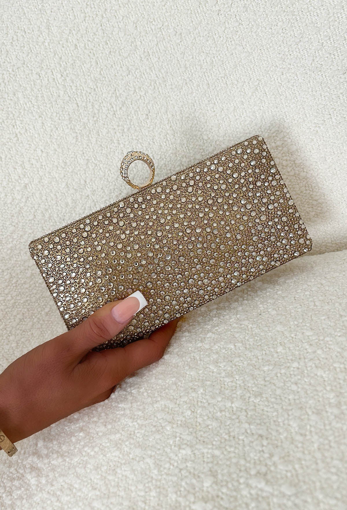Extra Extra Gold Diamante Detail Bag