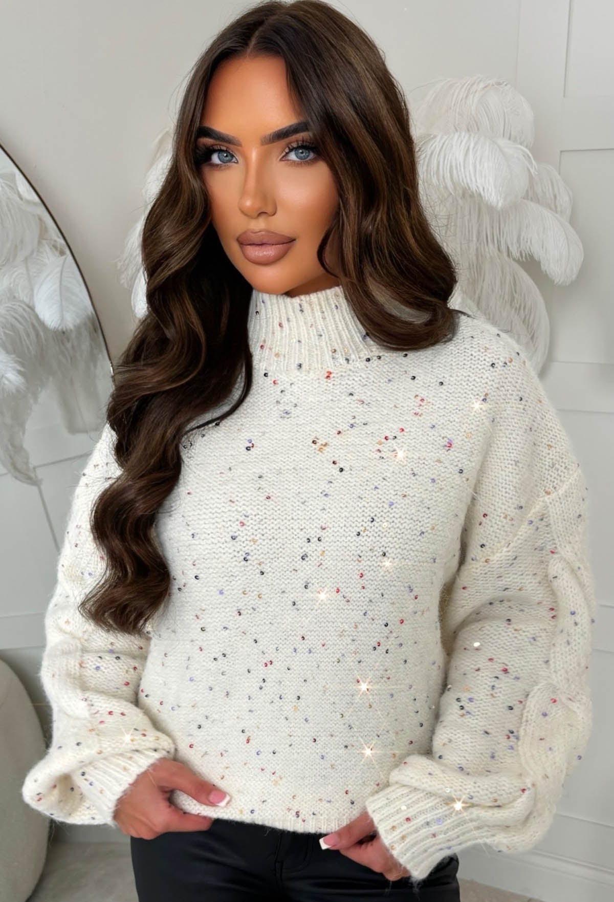 Fever Bloom Cream Ultra Soft Knitted Jumper