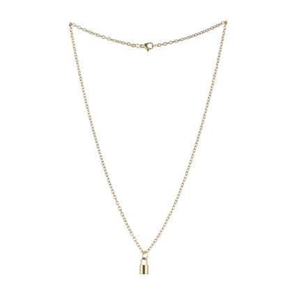 Dainty Padlock Necklace (Gold Plated)