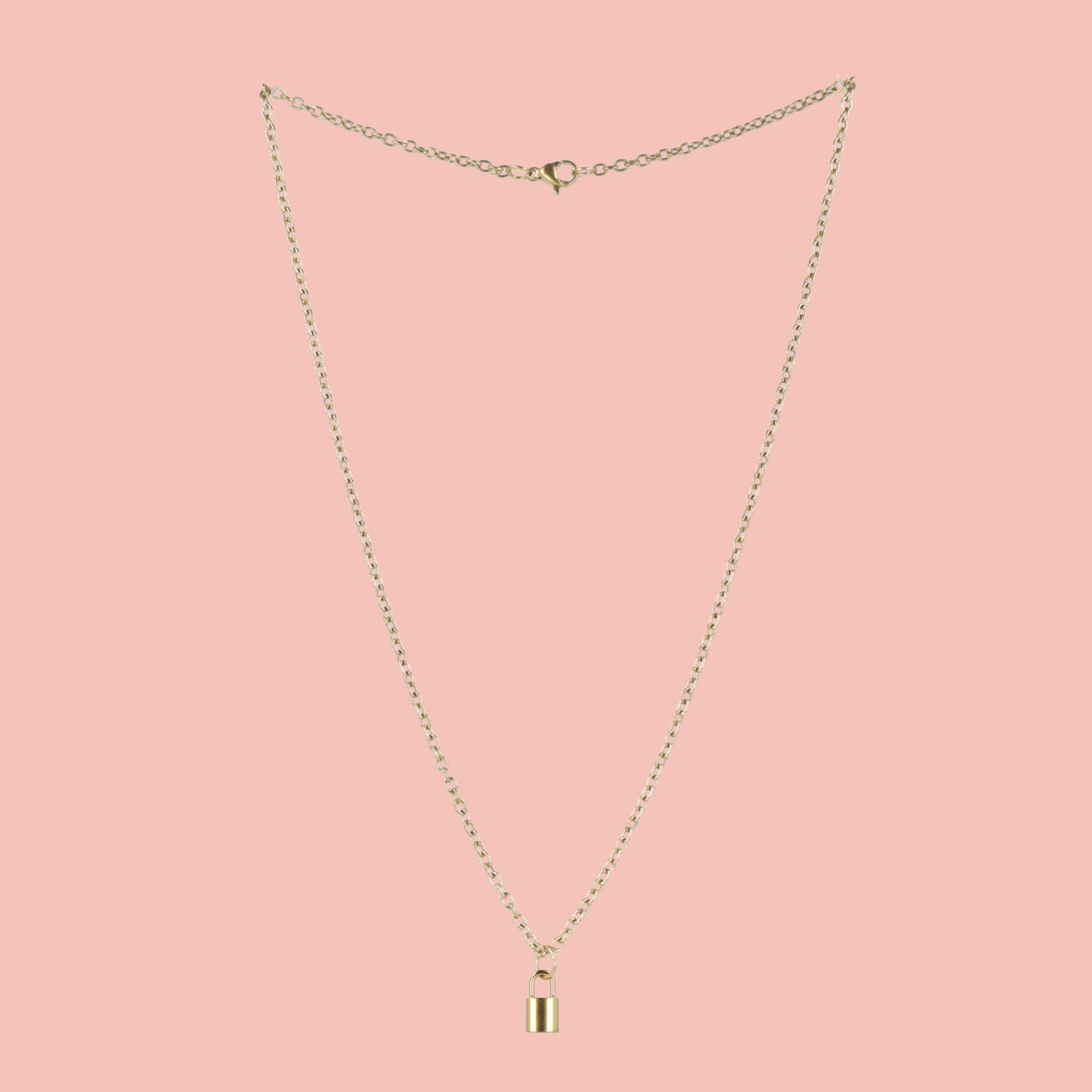 Dainty Padlock Necklace (Gold Plated)