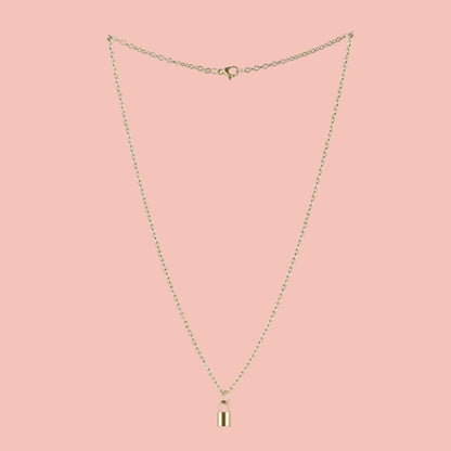 Dainty Padlock Necklace (Gold Plated)