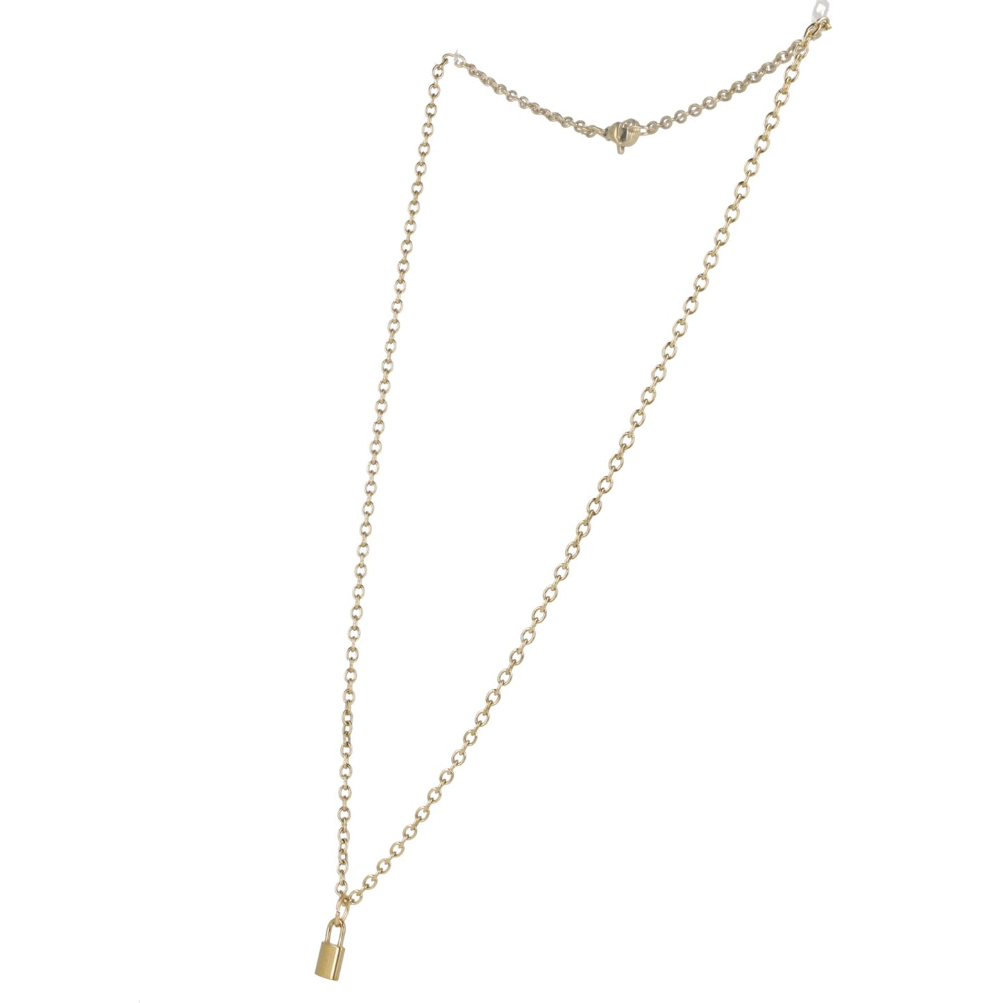 Dainty Padlock Necklace (Gold Plated)