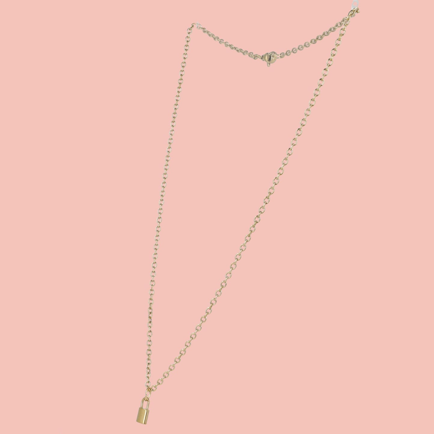 Dainty Padlock Necklace (Gold Plated)