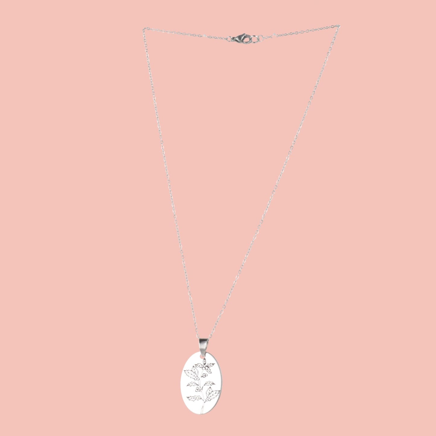 December Birth Flower Necklace - Holly