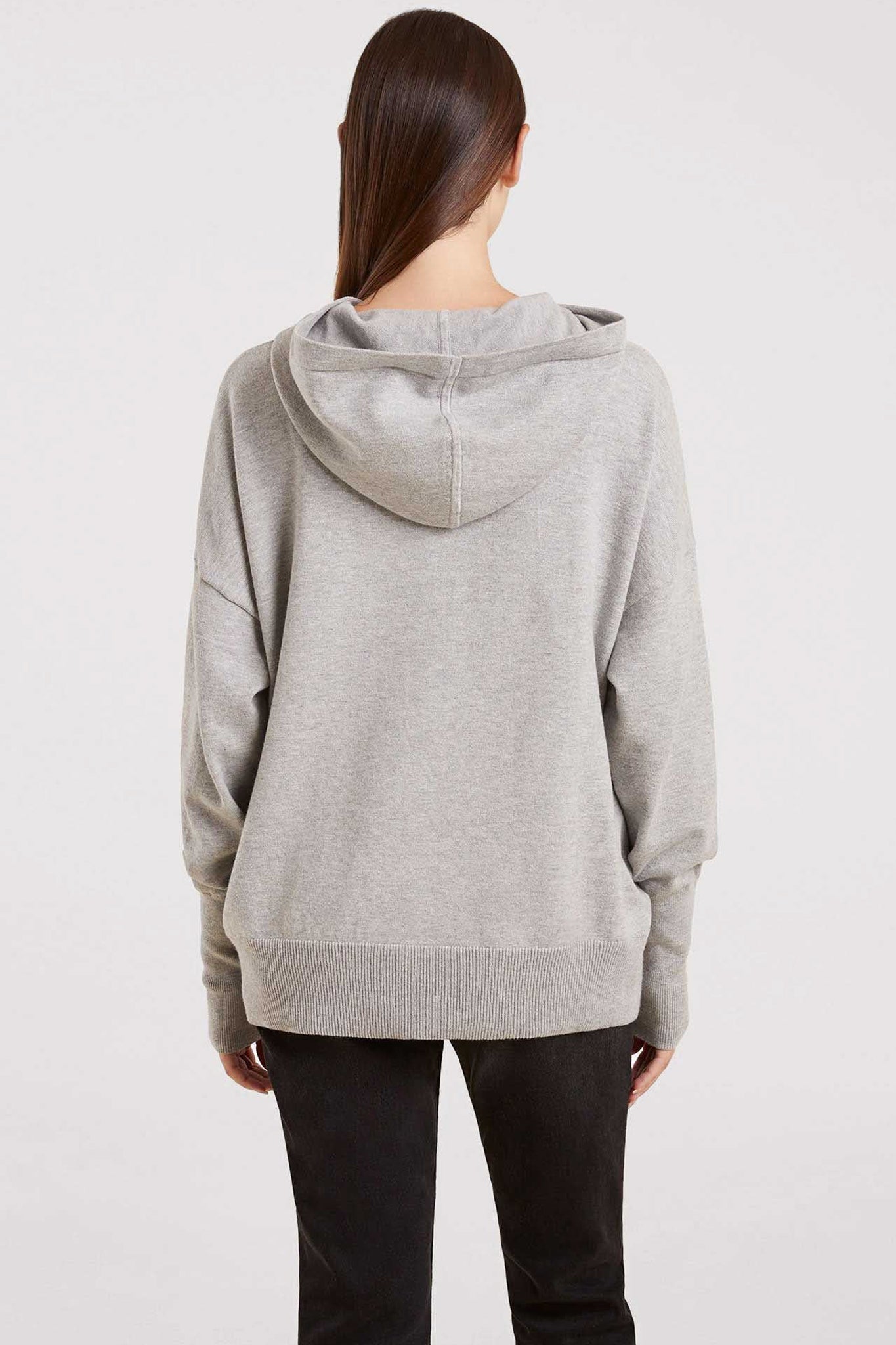Luxe Knit Hoodie | Heather Grey