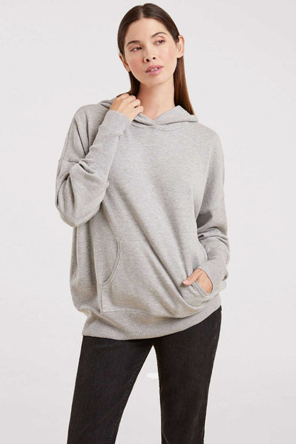 Luxe Knit Hoodie | Heather Grey