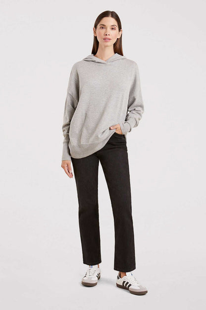 Luxe Knit Hoodie | Heather Grey