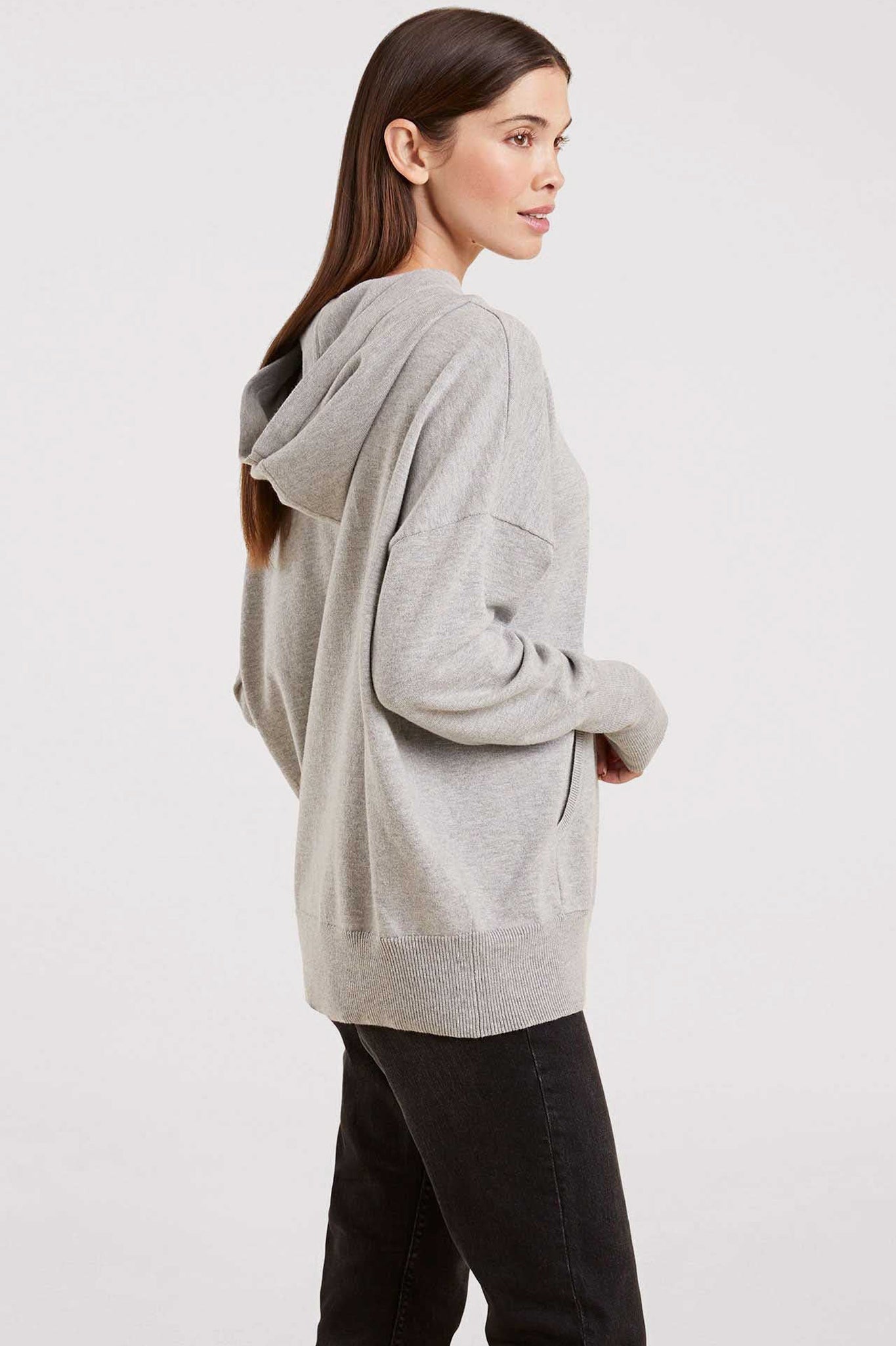 Luxe Knit Hoodie | Heather Grey