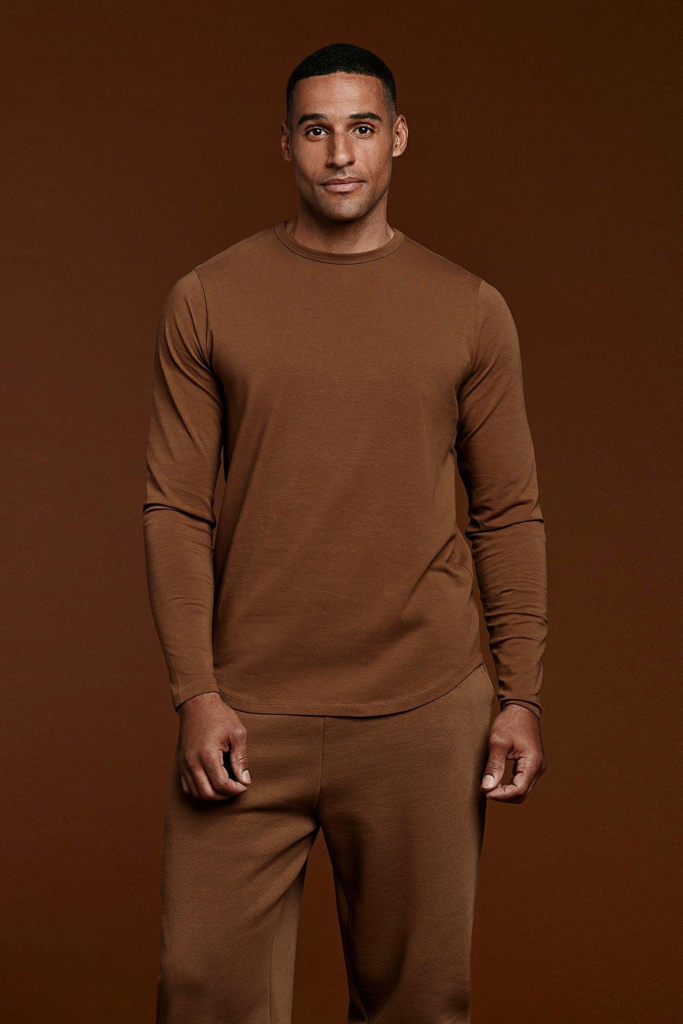 Long Sleeve Curved Hem T-Shirt