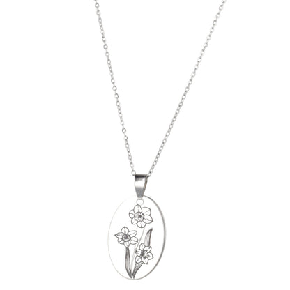 December Birth Flower Necklace - Narcissus