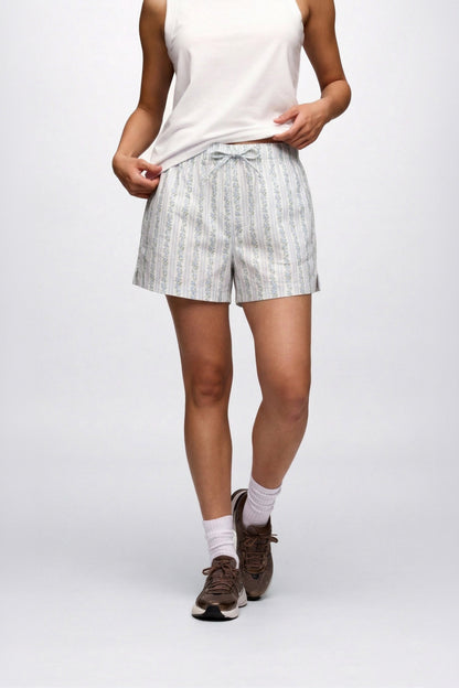 Poplin Short | Floral Stripe
