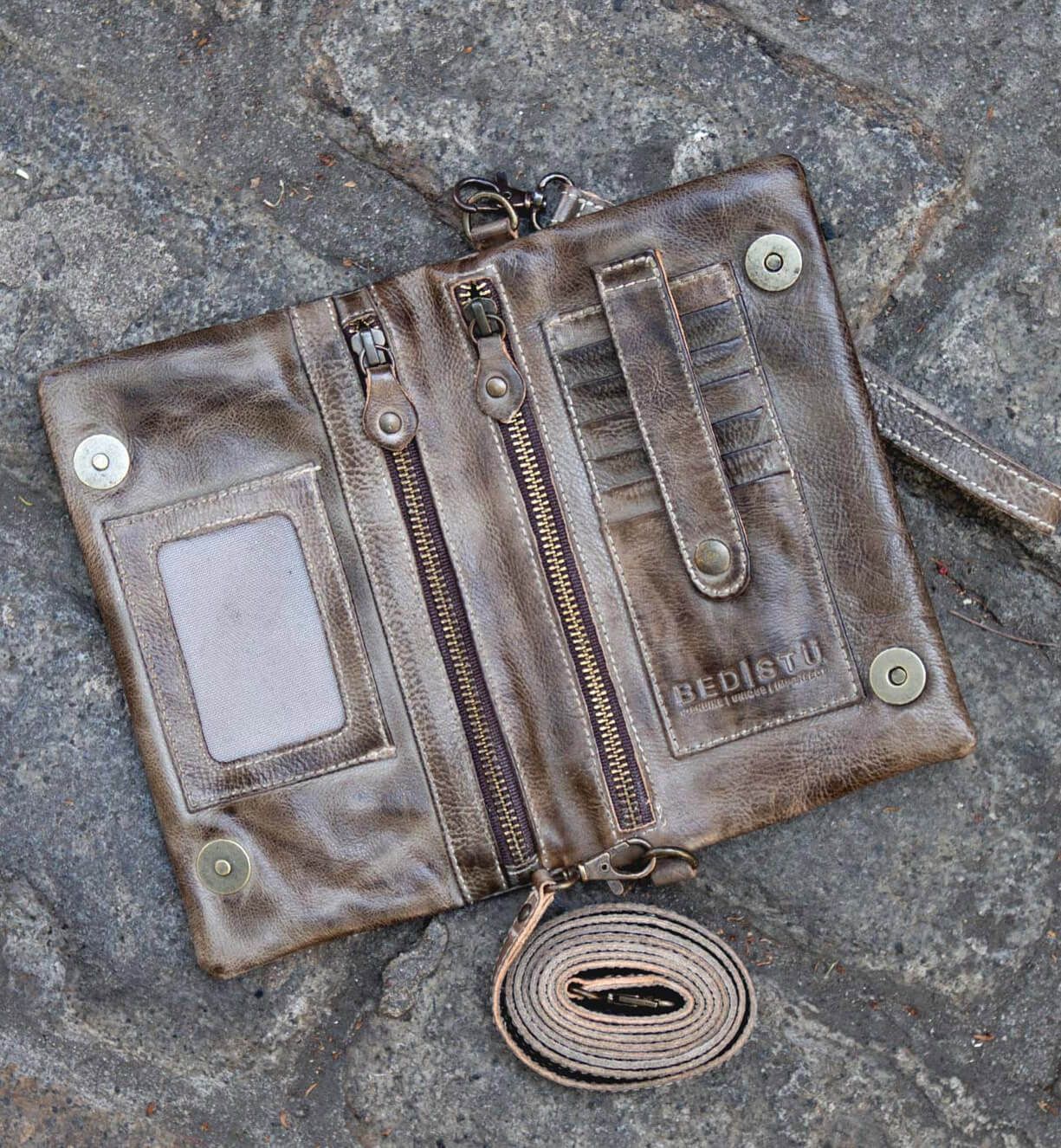 BedStu Cadence Crossbody, Taupe Rustic