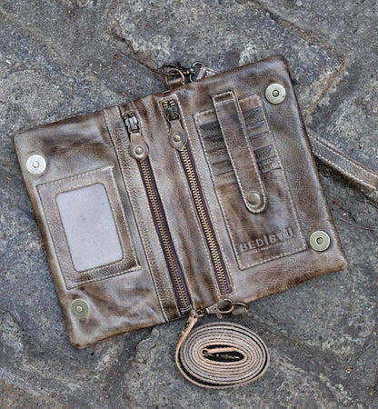 BedStu Cadence Crossbody, Taupe Rustic
